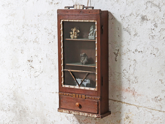 Vintage Display Cabinet Brown