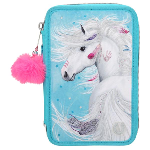 Miss Melody - Triple Pencil Case With LED - Turquoise (410819)