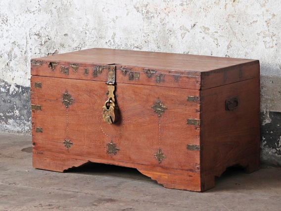 Antique Wooden Chest Large