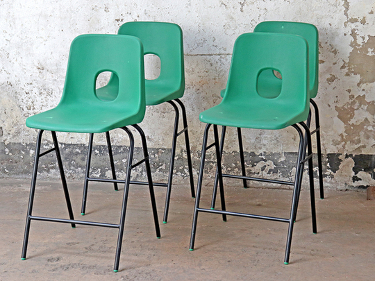 Tall Old School Chairs - Green Green