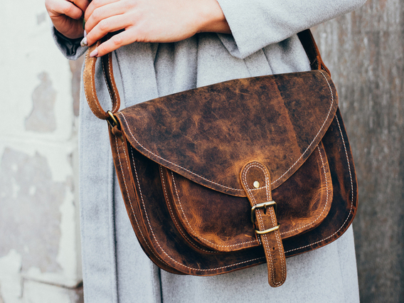 Leather Saddle Bag 12 Inch Brown 12 Inch