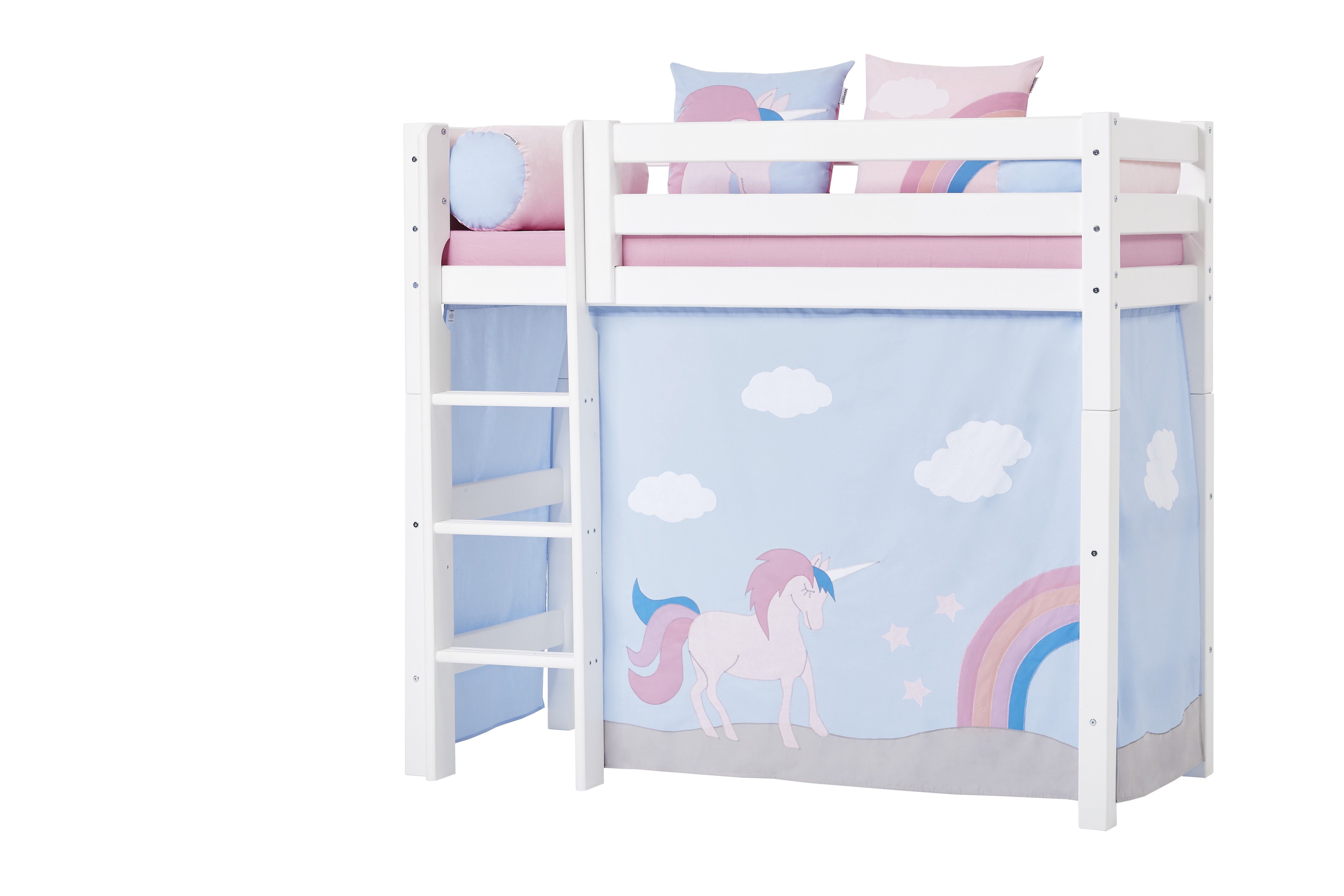 Hoppekids - Play Curtain Mid-High Bed 70x160 cm - Unicorn