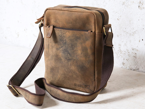 Womens Crossbody Leather Bag Brown