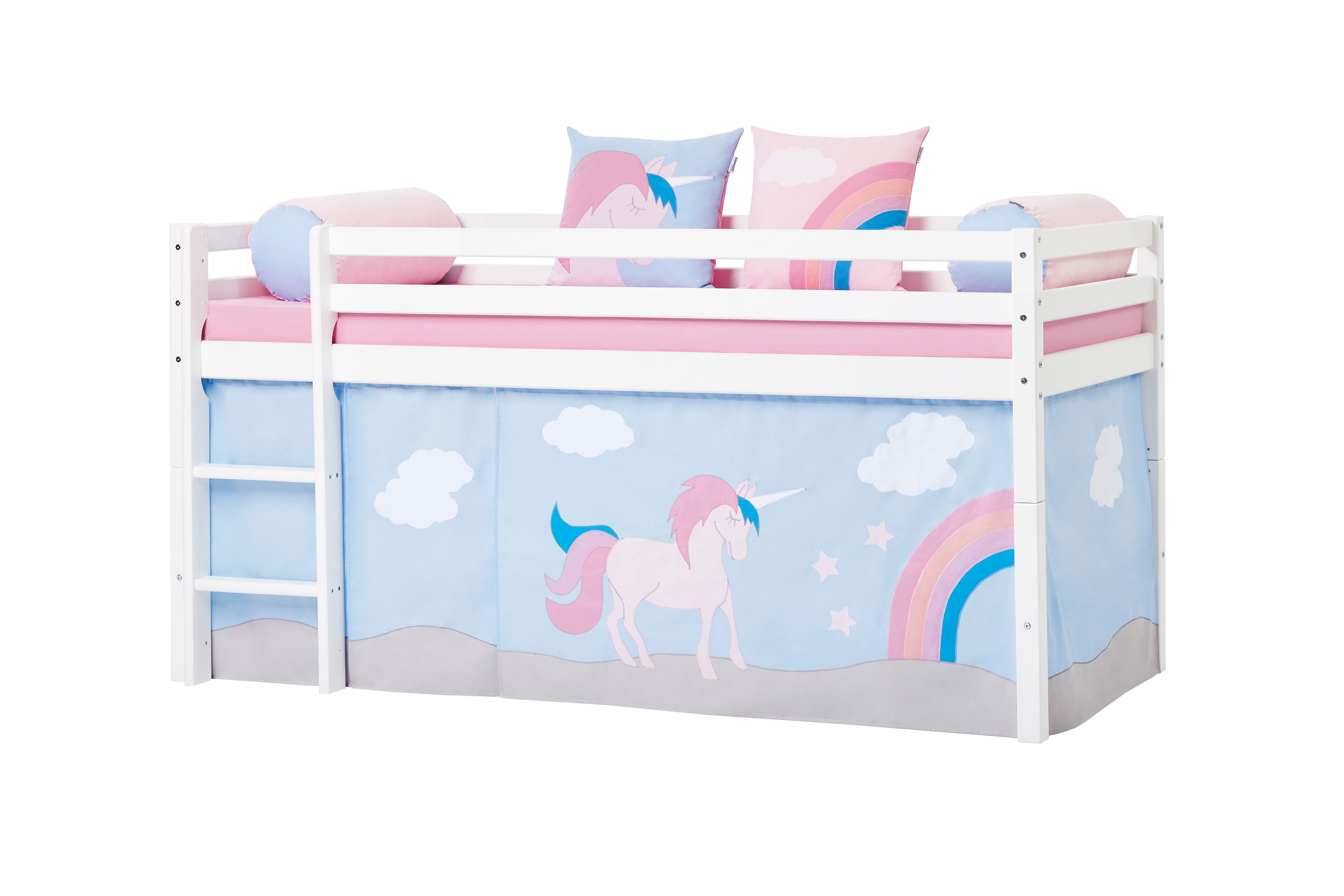 Hoppekids - Play Curtain Half-High Bed 90x200 cm - Unicorn
