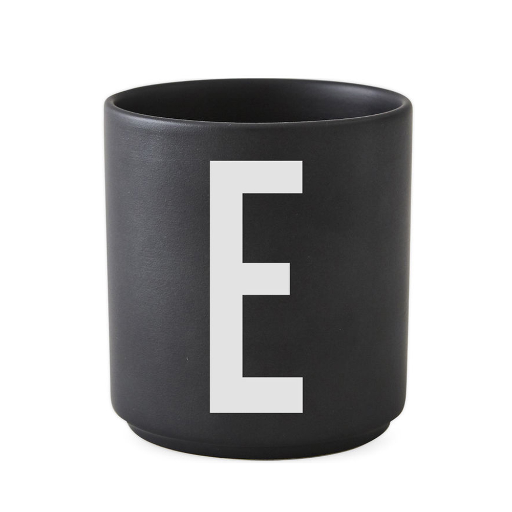 ​Design Letters - Personal Porcelain Cup E - Black
