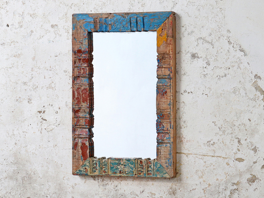Upcycled Framed Mirror Multi