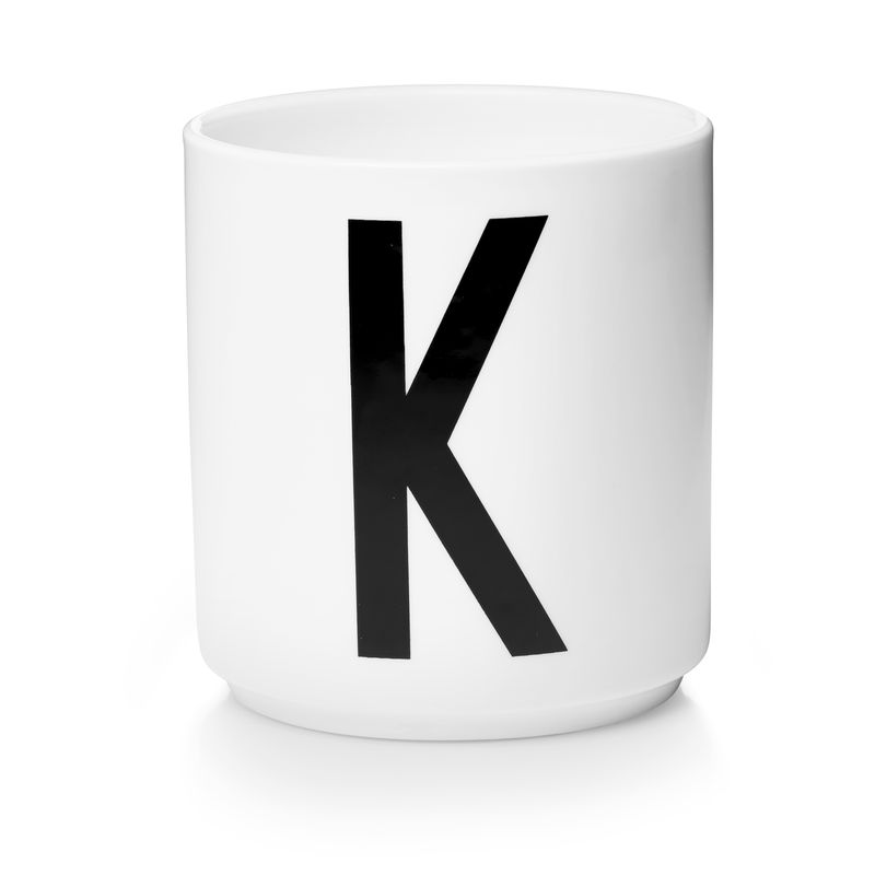 Design Letters - Personal Porcelain Cup K - White