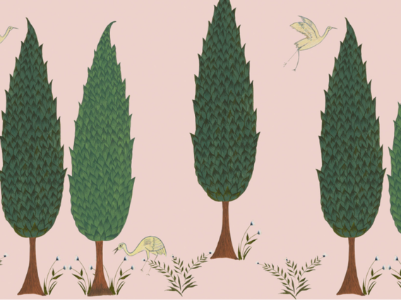 Tranquility Wallpaper Sample: Blossom Pink-TR1902BPS Pink