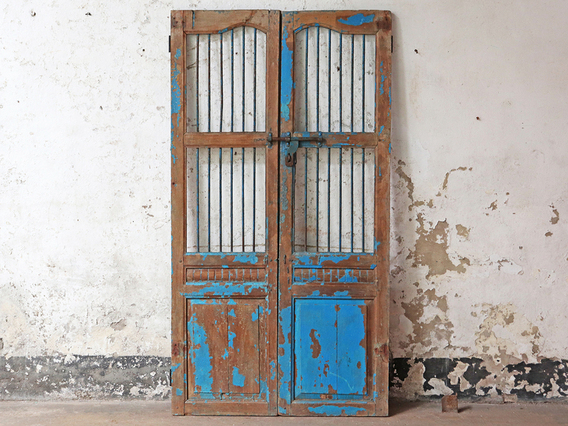 Reclaimed Rustic Double Doors Blue