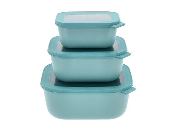Mepal - Cirqula High Rect Bowl Set - - Nordic Green (14606)