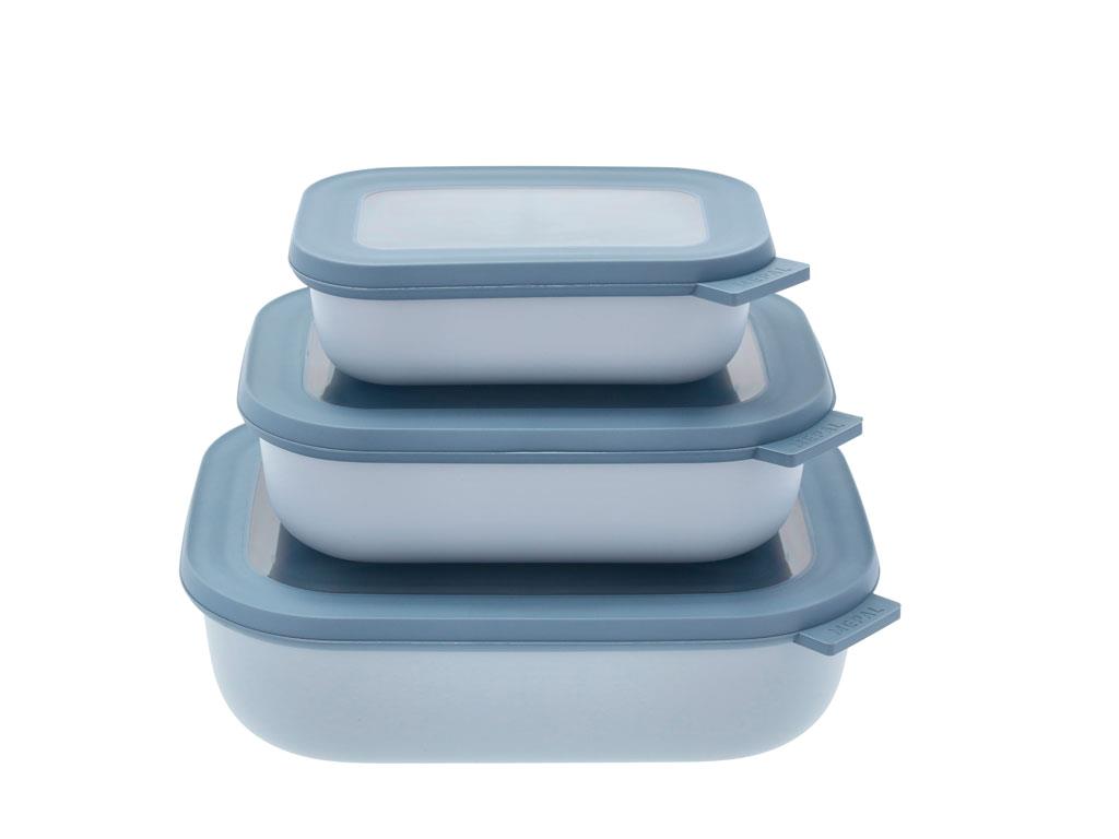 Mepal - Cirqula Low Rect Bowl Set​ -Nordic Blue (14595)