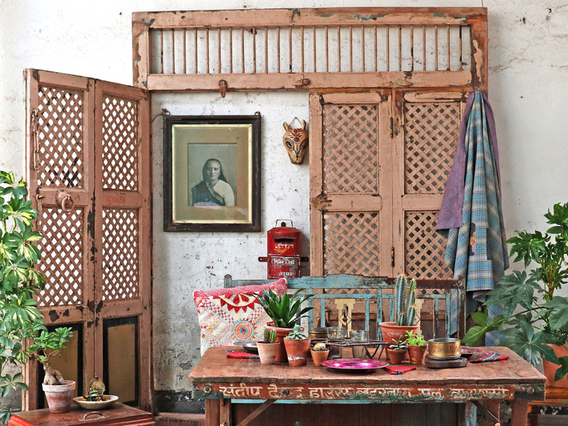 Old Doors & Room-Divider Architectural Panel Extra Large