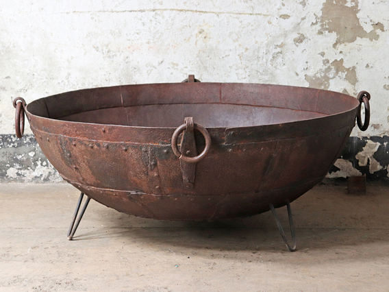 Kadai Fire Bowl 120cm Brown