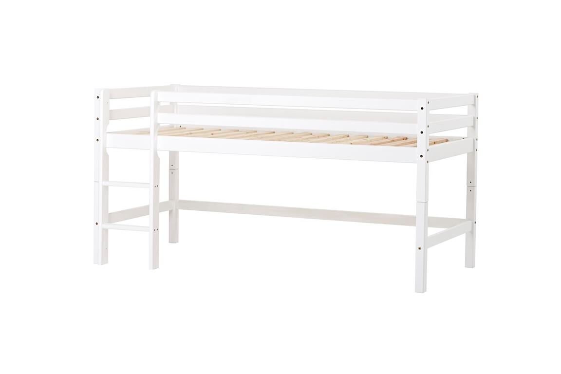 Hoppekids - Bed with half-high module 90x200 cm - White