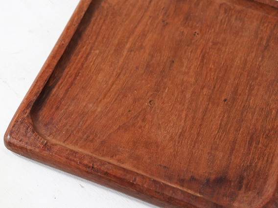Old Wooden Tray - Square Brown