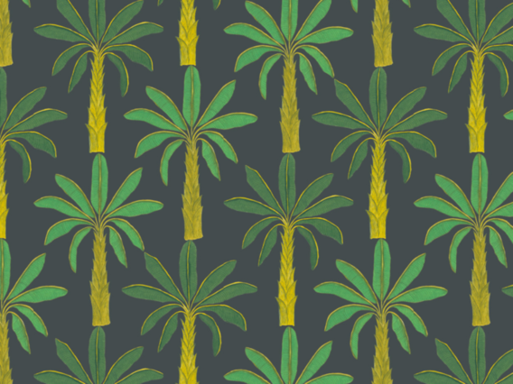 Tropical Wallpaper: Mallard Green-T1902MGS Green