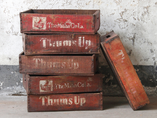 Vintage Thums Up Soda Crate Red