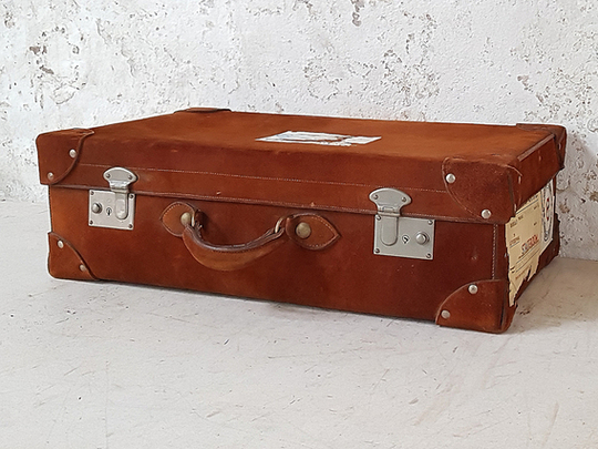 Vintage Suitcase By North West Tannery Brown
