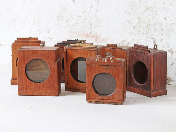 Vintage Wooden Clock Case Brown