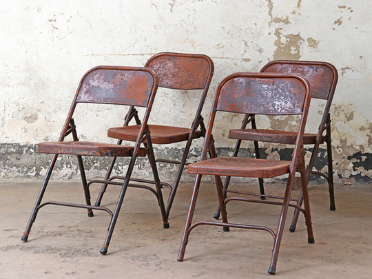 Brown Metal Vintage Chair