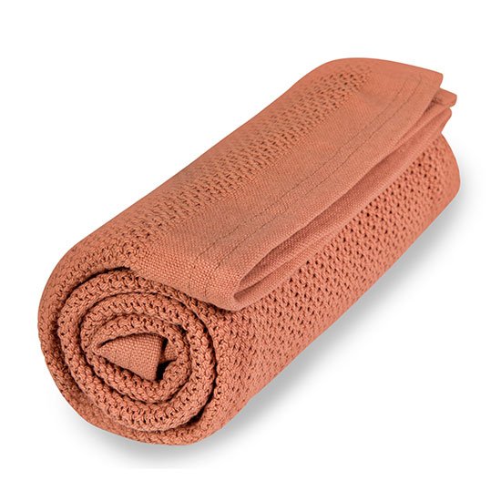 Vinter & Bloom - Filt Soft Grid Blanket ECO - Blush Rose