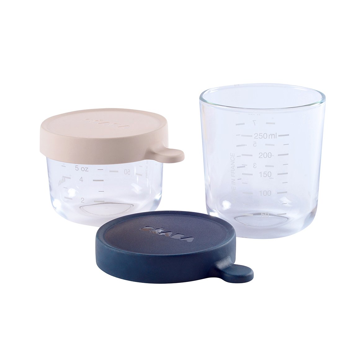 Béaba - Storage Glass- 2 Psc - Pink/Blue
