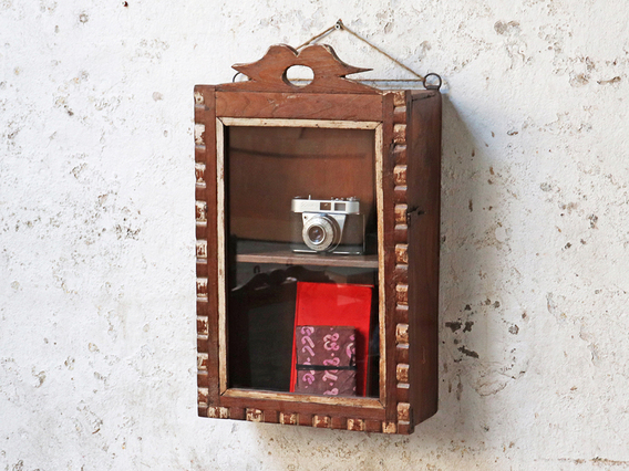 Ornate Wall Cabinet Brown
