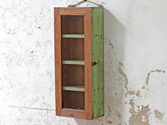 Wooden Display Cabinet Green