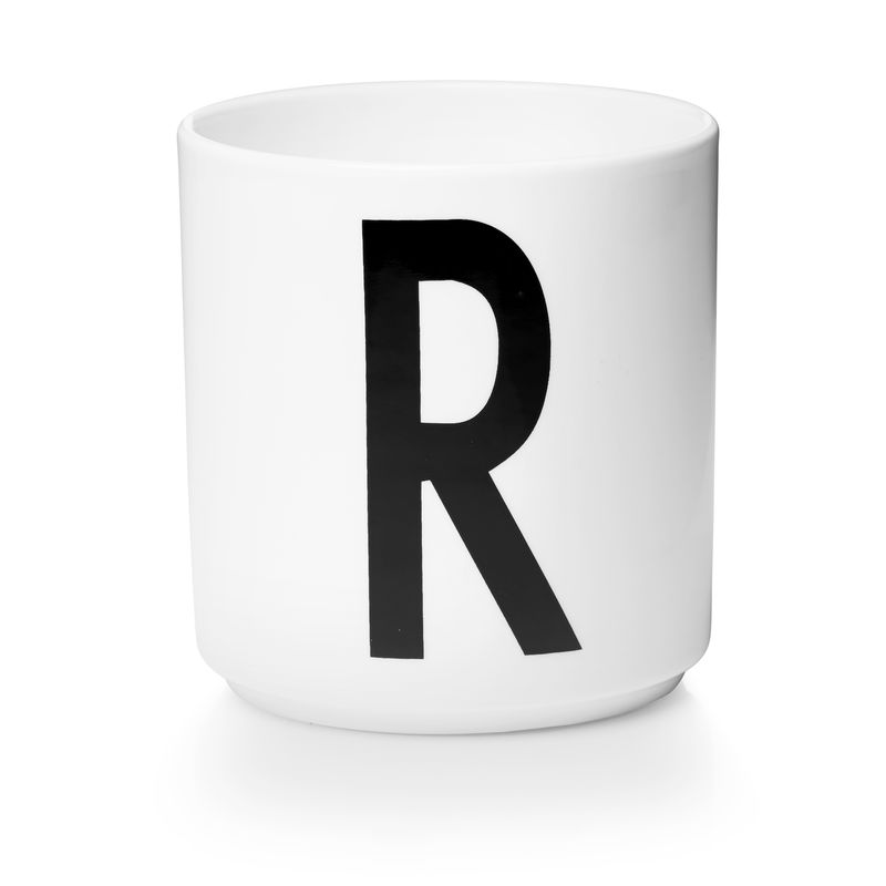 ​Design Letters - Personal Porcelain Cup R - White