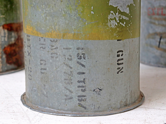 Upcycled Metal 'Explosive' Bucket Green