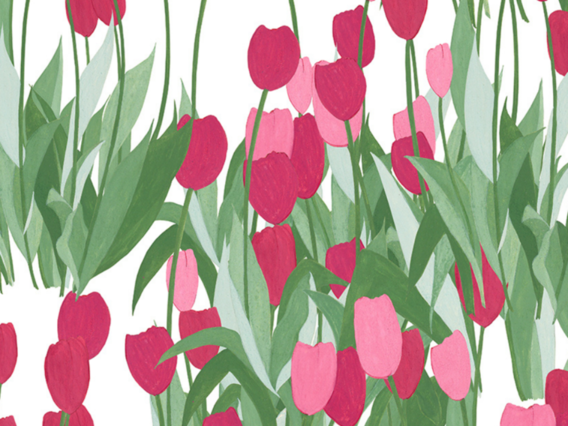 In Bloom Wallpaper Sample Spinel Red-IB1902SRS