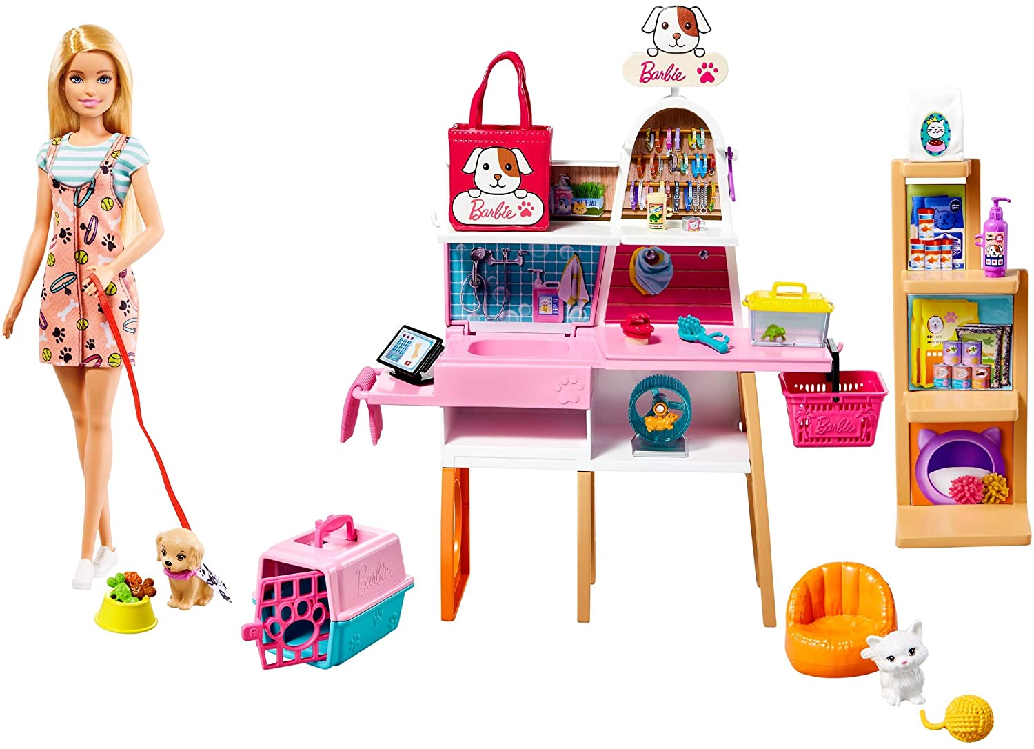 Barbie - Pet Supply Store Doll and Playset (GRG90)