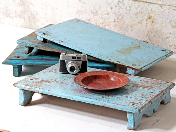 Vintage Blue Tray Blue