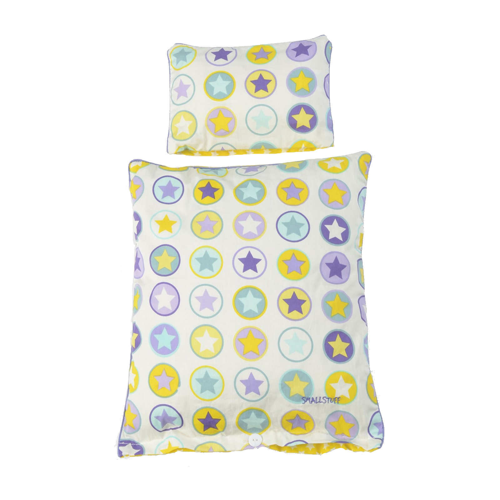 Smallstuff - Doll bedding - Yellow circle star (73008-4)