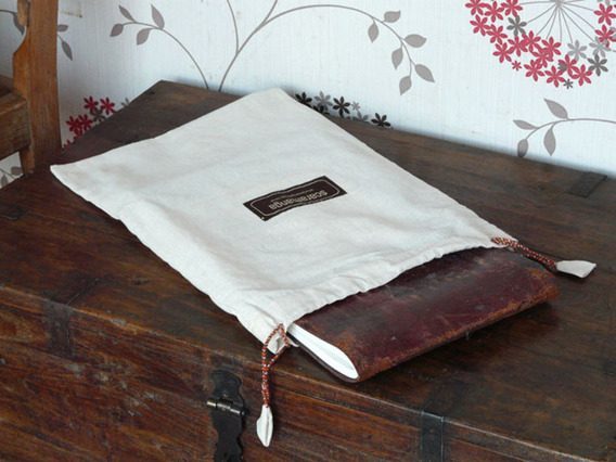 Beige Cotton Presentation Bag Large Large