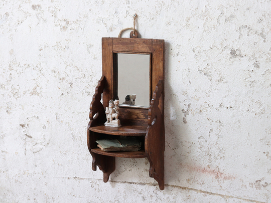 Indian Shaving Mirror Brown