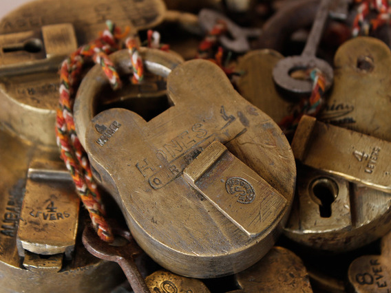 Medium Old Brass Padlock Medium