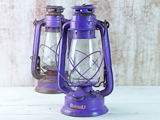 Old Lilac Storm Lantern Purple