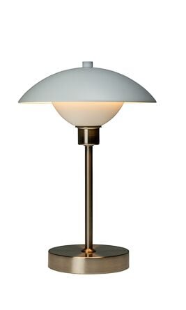 Dyberg-Larsen - Roma Table Lamp Rechageable. 2800 K - White/Steel (7111)