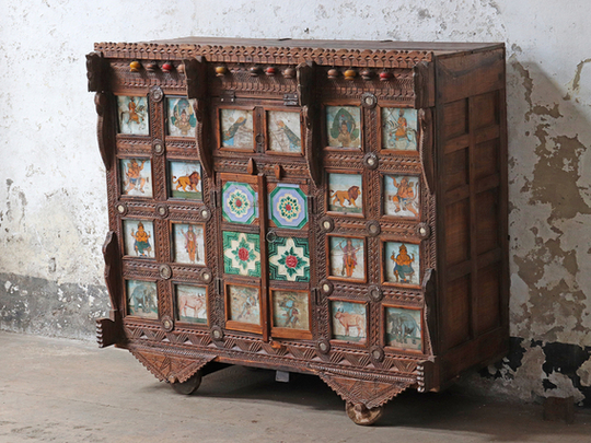 Antique Rajasthani Damchiya Sideboard Brown