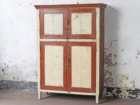 Large Wooden Cupboard Cream