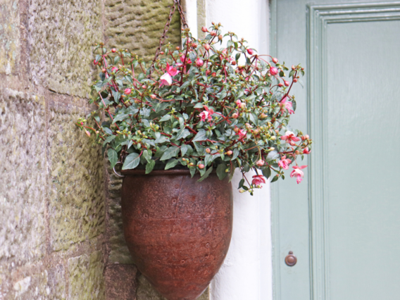 Vintage Metal Hanging Planter - Large