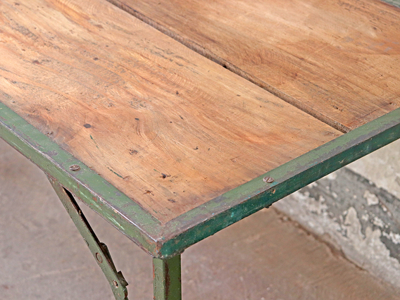 Vintage Folding Table - Green Medium