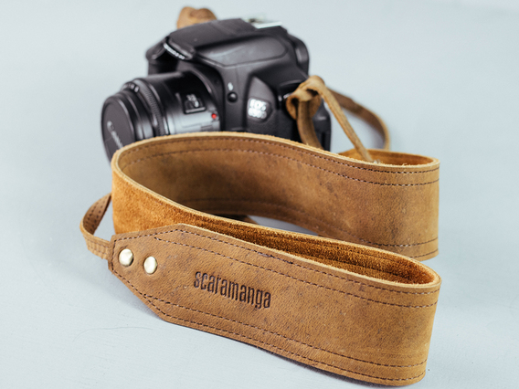 Leather Camera Strap with Padding