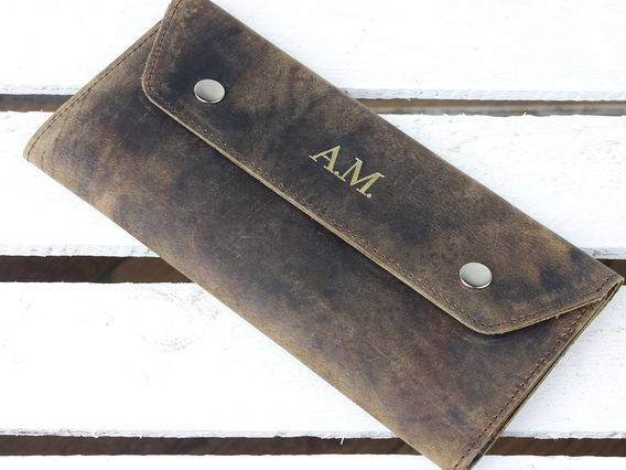 Leather Travel Wallet Large
