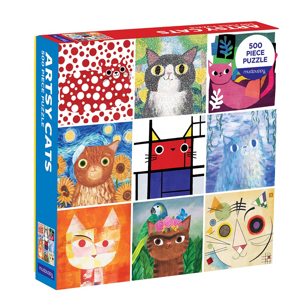 Mudpuppy - Puzzle 500 pc - Artsy Cats (061072)