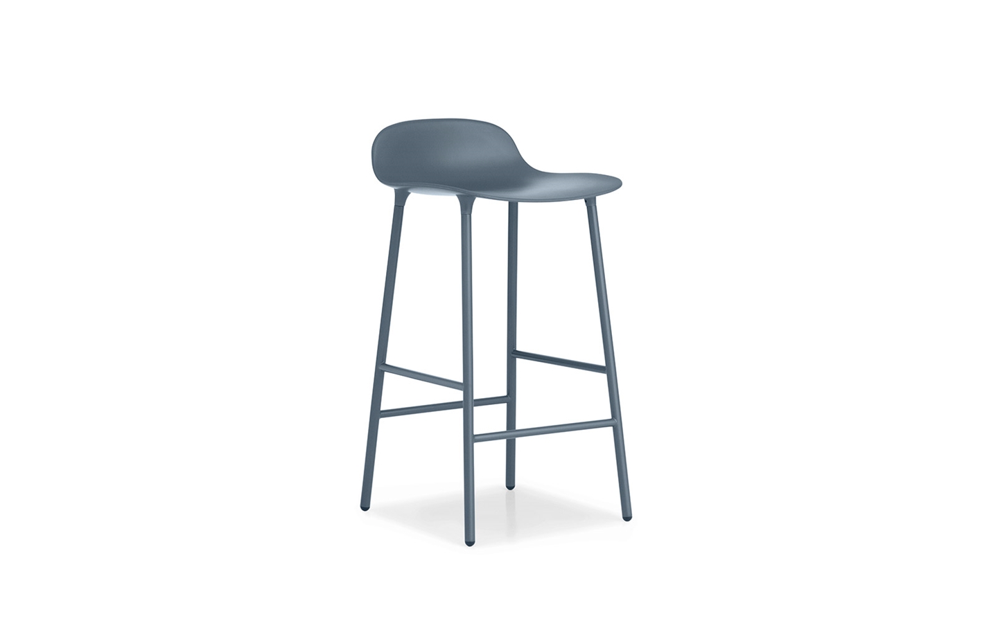 Normann Copenhagen - Form Barstool 65 cm - Blue/Steel (602777)