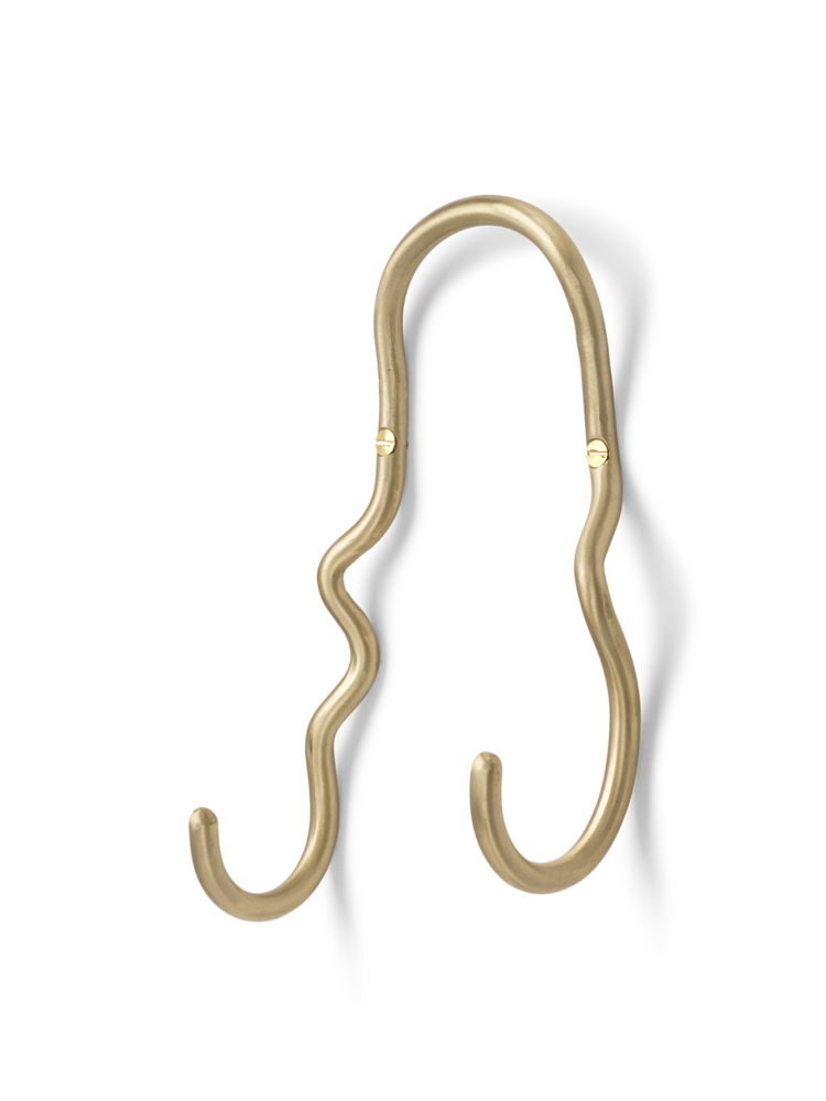 Ferm Living - Curvature Double Hook - Brass (1104263290)