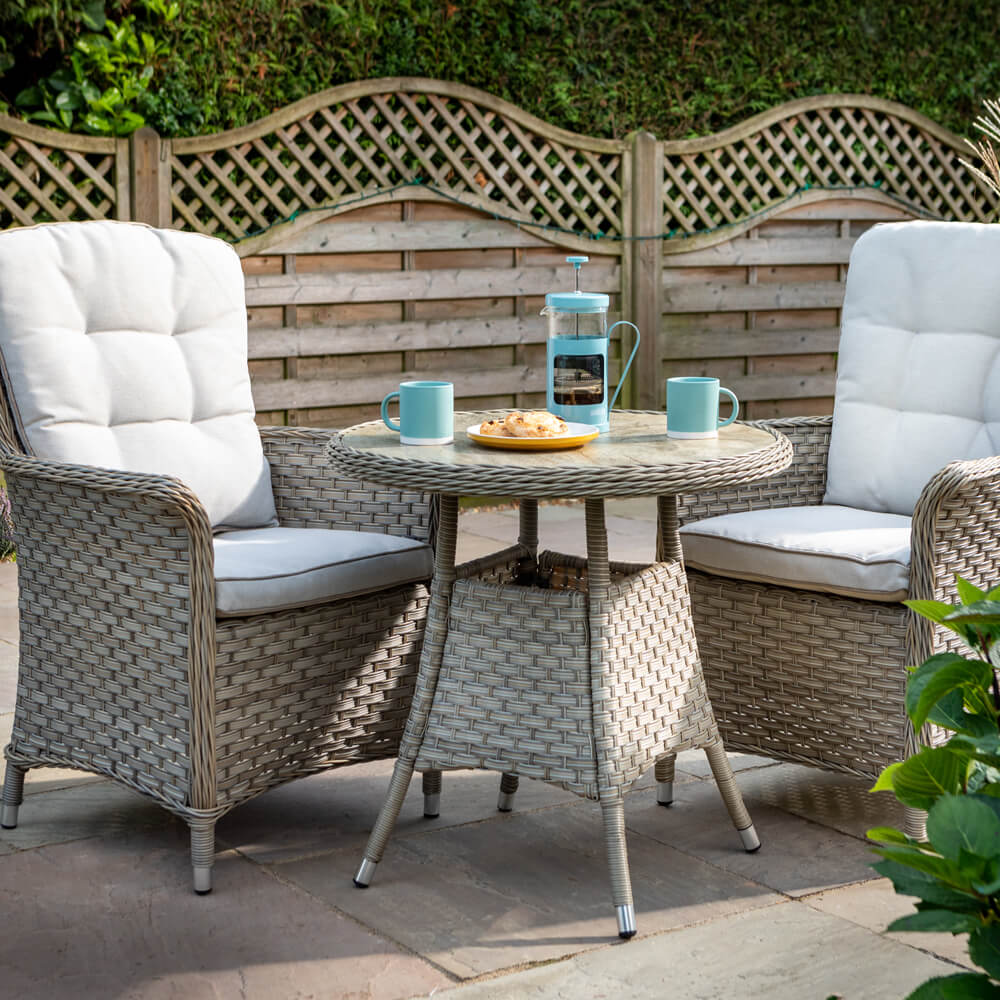2021 Hartman Heritage Tuscan Garden Bistro Set With Table - Beech/Dove