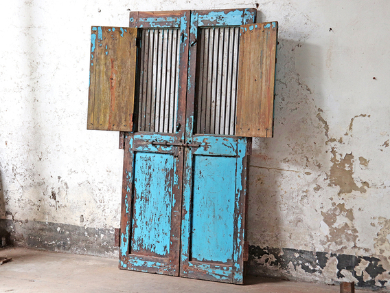 Old Colourful Doors Blue